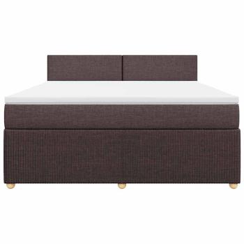 Boxspringbett mit Matratze Dunkelbraun 180x200 cm Stoff