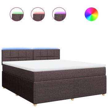 Boxspringbett mit Matratze Dunkelbraun 180x200 cm Stoff