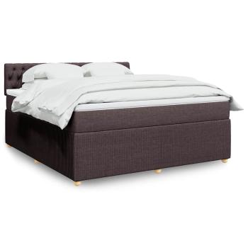 ARDEBO.de - Boxspringbett mit Matratze Dunkelbraun 180x200 cm Stoff