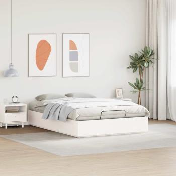 Ottoman-Bettgestell mit Stauraum Weiß 135 x 190 cm