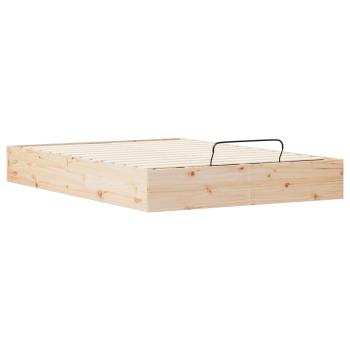 Ottoman Bettgestell mit Stauraum Natur 140 x 190 cm