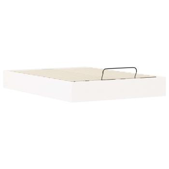Ottoman Bettgestell mit Stauraum Weiß 150 x 200 cm