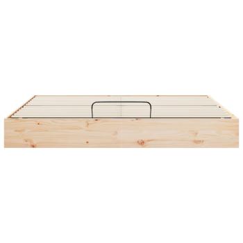Ottoman Bettgestell mit Stauraum Natur 200 x 200 cm