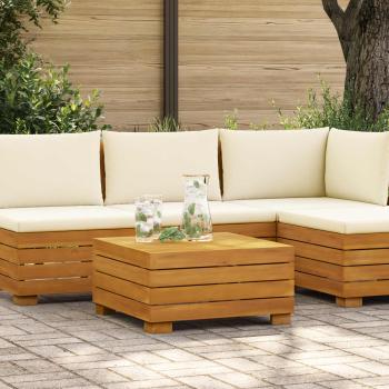 ARDEBO.de - Garten-Beistelltisch Massivholz Akazie Braun 60 x 60 x 30 cm
