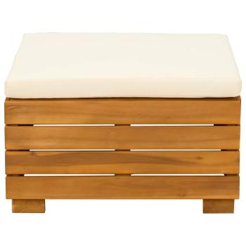 Garten-Lounge-Set mit Kissen 2 Stück Braun Massivholz Akazie