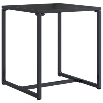 Gartensofa-set 3 stk. Schwarz und Anthrazit Stahl