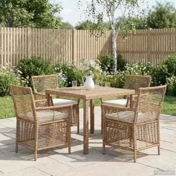 ARDEBO.de - Gartenstuhl 4 stk. Beige und Creme Poly-Rattan