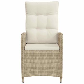 Verstellbarer Gartenstuhl Beige und Cremeweiß