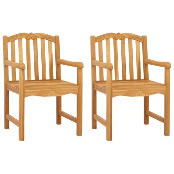 Handgeschnitzter Muschelstuhl 2 stk. Natur Massivholz Teak