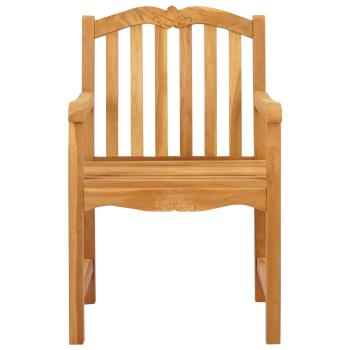 Handgeschnitzter Muschelstuhl 2 stk. Natur Massivholz Teak
