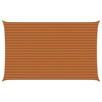 Sonnensegel Orange und Braun 8 x 5 m 100 % Polyester Oxford
