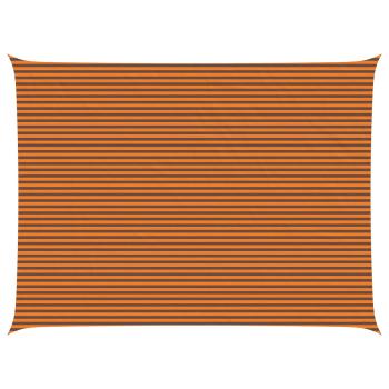 Sonnensegel Orange und Braun 8 x 6 m 100 % Polyester Oxford