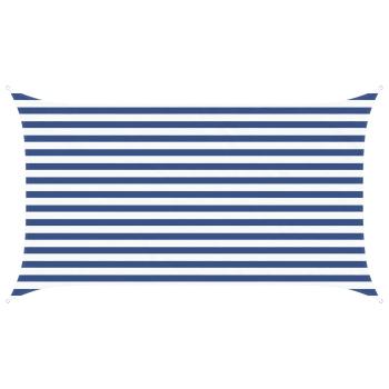 Sonnensegel Blau und Weiß 2 x 3,5 m 100 % Polyester Oxford