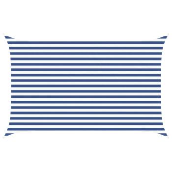 Sonnensegel Blau und Weiß 4 x 2,5 m 100 % Polyester Oxford