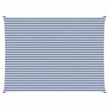 Sonnensegel Blau und Weiß 6 x 8 m 100 % Polyester Oxford