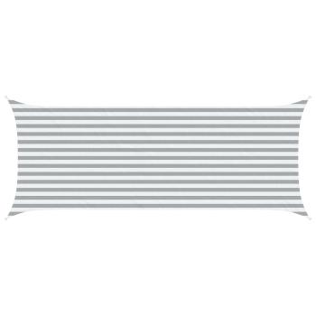 Sonnensegel Hellgrau und Weiß 5 x 2 m 100 % Polyester Oxford