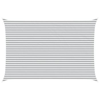 Sonnensegel Hellgrau und Weiß 6 x 4 m 100 % Polyester Oxford