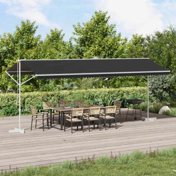 ARDEBO.de - Freistehende Markise 6 x 3 m Polyester Anthrazit