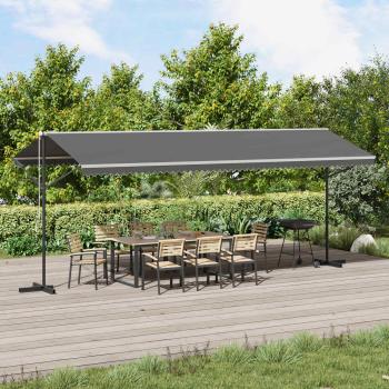 ARDEBO.de - Freistehende Markise Grau 6 x 3 m Polyester