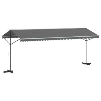 Freistehende Markise Grau 6 x 3 m Polyester