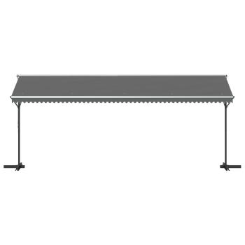 Freistehende Markise Grau 6 x 3 m Polyester