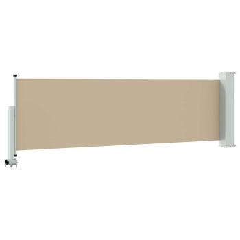 Seitenmarkise 80 x 300 cm 100% Polyester Eisen Stahl Rechteckig