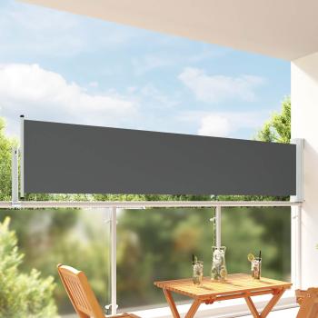 ARDEBO.de - Seitenmarkise 100 x 300 cm 100% Polyester Eisen Stahl