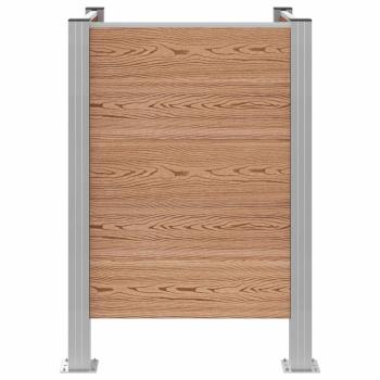 Mülltonnenzaun Braun 85 x 85 x 115 cm Aluminium und WPC