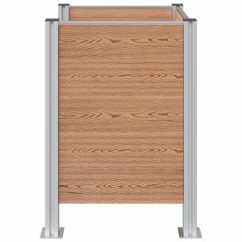 Mülltonnenzaun Braun 85 x 85 x 115 cm Aluminium und WPC