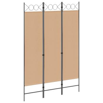 ARDEBO.de - 3-teiliger Raumteiler Beige 120 x 180 cm Stoff