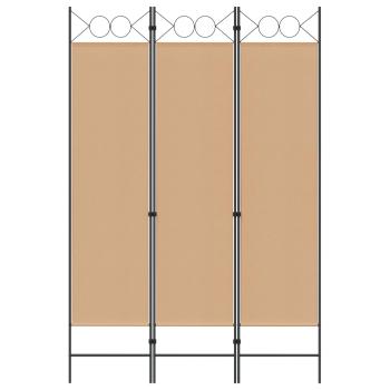 3-teiliger Raumteiler Beige 120 x 180 cm Stoff