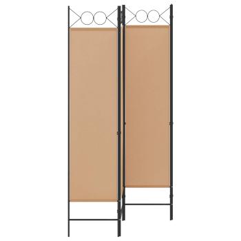 4-teiliger Raumteiler Beige 160 x 180 cm Stoff