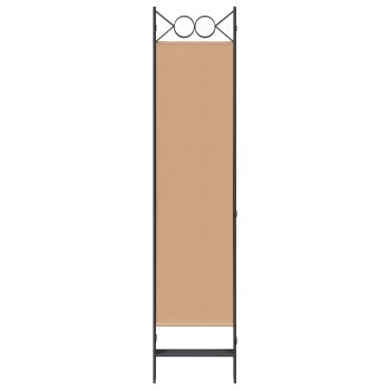 5-teiliger Raumteiler Beige 200 x 180 cm Stoff