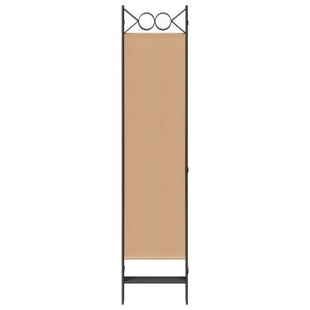 6-teiliger Raumtrenner Beige 240 x 180 cm Stoff