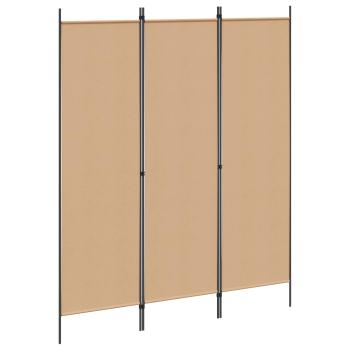 ARDEBO.de - 3-teiliger Raumteiler Beige 150 x 180 cm Stoff