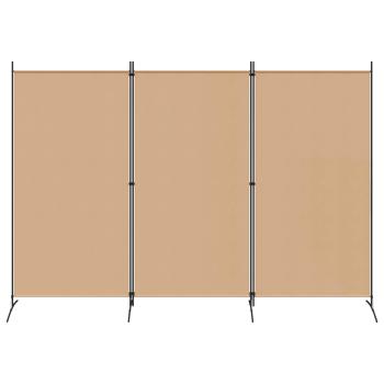 3-teiliger Raumteiler Beige 260 x 180 cm Stoff