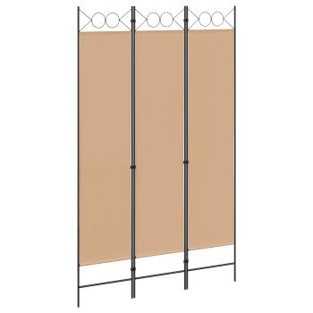 3-teiliger Raumteiler Beige 120 x 200 cm Stoff