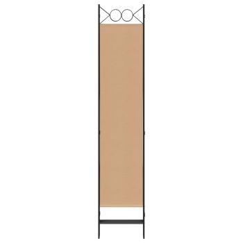 5-teiliger Raumteiler Beige 200 x 200 cm Stoff