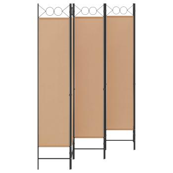 6-teiliger Raumtrenner Beige 240 x 200 cm Stoff