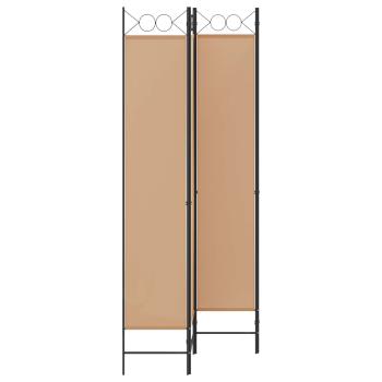 4-teiliger Raumteiler Beige 160 x 220 cm Stoff