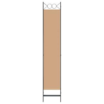 4-teiliger Raumteiler Beige 160 x 220 cm Stoff