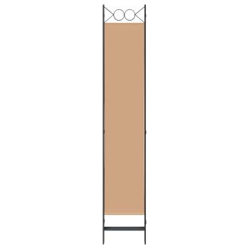5-teiliger Raumteiler Beige 200 x 220 cm Stoff