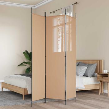 ARDEBO.de - 3-teiliger Raumteiler Beige 150 x 200 cm Stoff