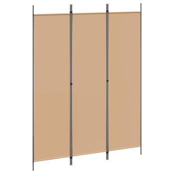3-teiliger Raumteiler Beige 150 x 200 cm Stoff