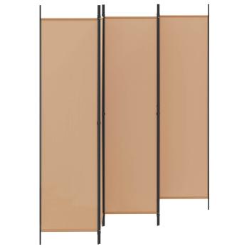 5-teiliger Raumteiler Beige 250 x 200 cm Stoff