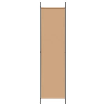 5-teiliger Raumteiler Beige 250 x 200 cm Stoff