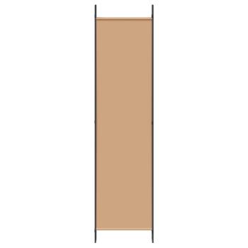 6-teiliger Raumtrenner Beige 300 x 200 cm Stoff