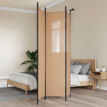 ARDEBO.de - 3-teiliger Raumteiler Beige 150 x 220 cm Stoff