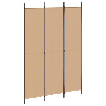 3-teiliger Raumteiler Beige 150 x 220 cm Stoff