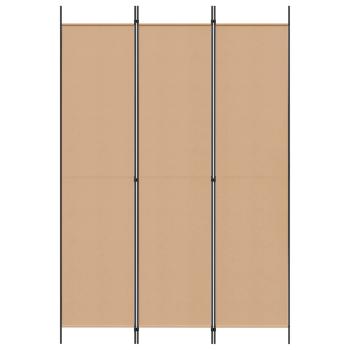 3-teiliger Raumteiler Beige 150 x 220 cm Stoff
